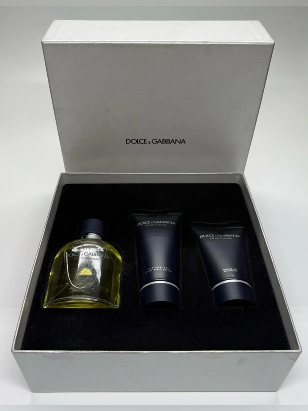 Dolce & Gabbana Pour Homme 3 Pc Gift Set EDT 125ml Aftershave Shower Gel - Picture 1 of 5